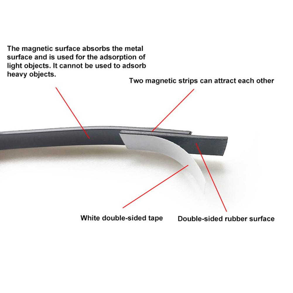 2N-Красивая мягкая двухсторонняя магнитная лента размером 1 х 2 см с прочной магнитной полосой для дома «сделай сам»