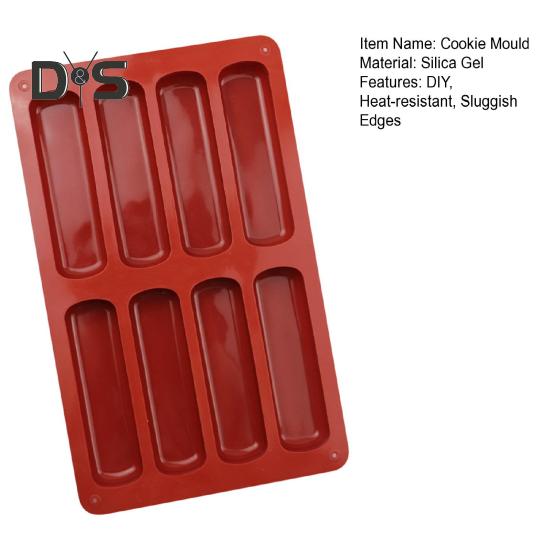 Форма для печенья с прозрачной текстурой, термостойкая, удобная форма для шоколадного печенья с 8 сетками