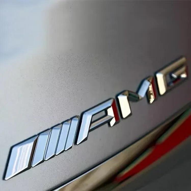 CFX1 2025 Hot For Mercedes Benz 3D ABS Car Rear Trunk Badge AMG Letters Sticker For Mercedes Benz AMG A B C E G CLA C63 C63S E53 GT S