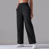 New Polished High-waisted Wide-leg Pants Sports and Leisure Loose Yoga Pants Pocket Hip-lifting and Thin Nine-point Pants