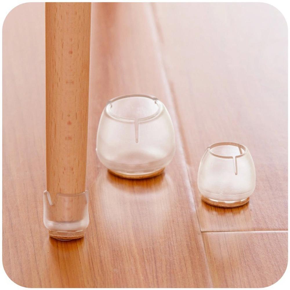 16pcs Cups Socks Round Bottom Silicone Pads Chair Leg Caps Non-Slip Covers Furniture Feet