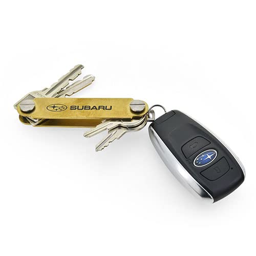 Органайзер для ключей Subaru, Металлический, Официальный продукт Subaru, с логотипом Subaru, Совместим со смарт-ключом, Компактный, Золотой