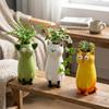 Unique Whimsical Cat Vases Aesthetic Quirky Cat Planter Cat Flower Holder  Office Decor