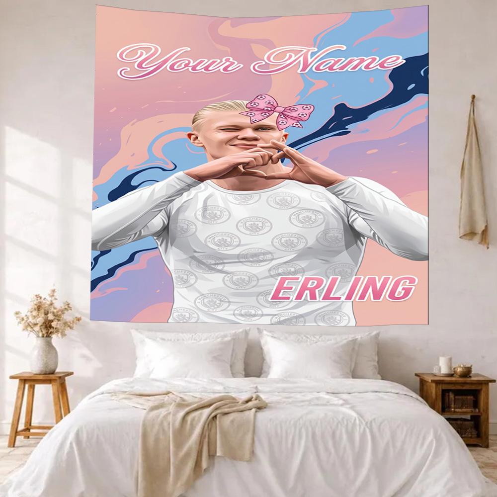 Haaland Custom Your Name Wall Decor Tapestry Art For Pet Memorial Birthdaywedding Party Backdrop Family Gift