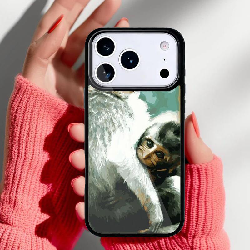 Милый чехол для телефона с изображением обезьяны для iPhone 17 16 15 14 13 Pro Max Задняя крышка для 12 11 Pro Coque