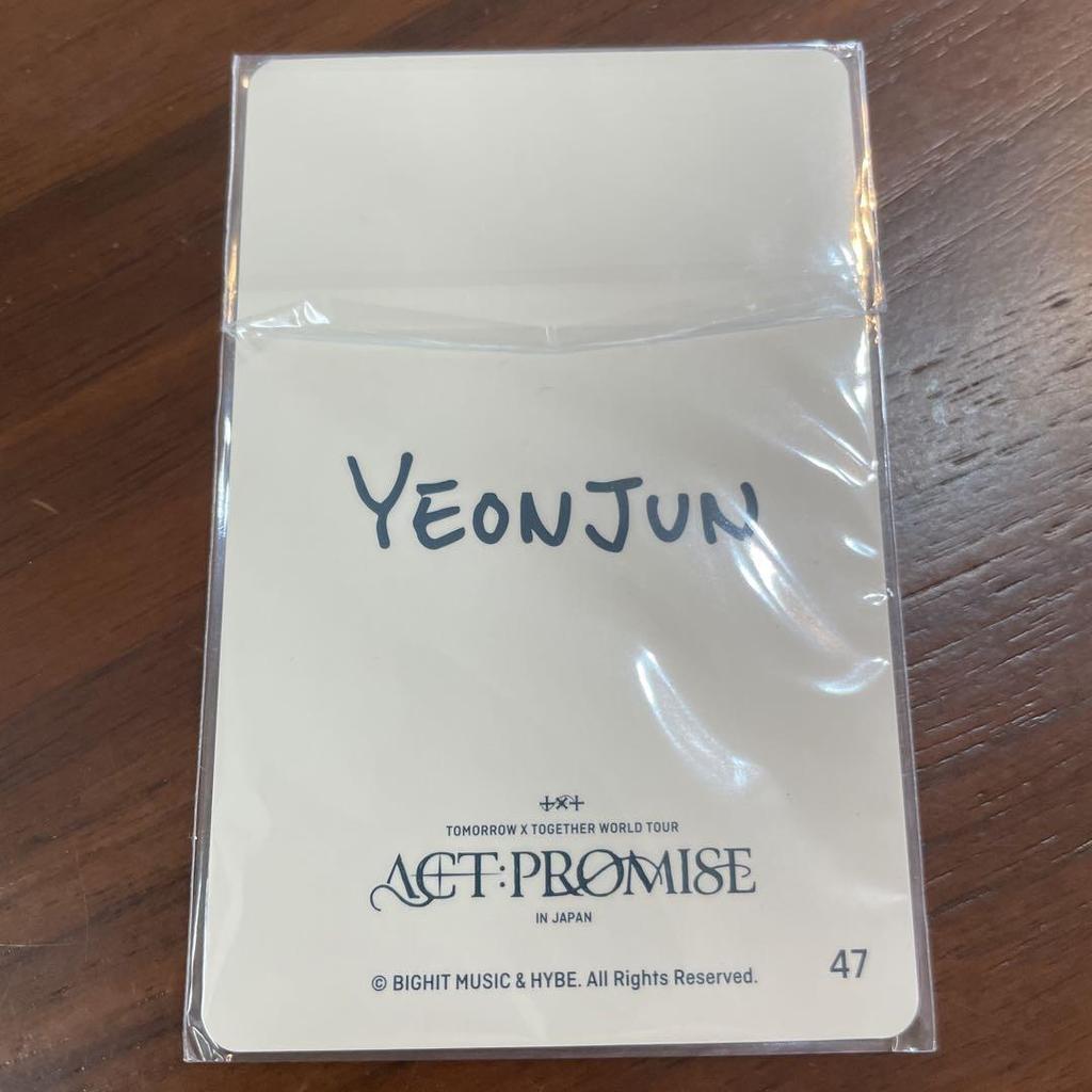 [ИСПОЛЬЗОВАННАЯ] Коллекционная карточка TXT YEONJUN