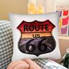 pc Fashion US Route  Cool Anime Pillow Case Fashion Square Pillowcase Bedroom Sofa Room Ins Decoration Leisure