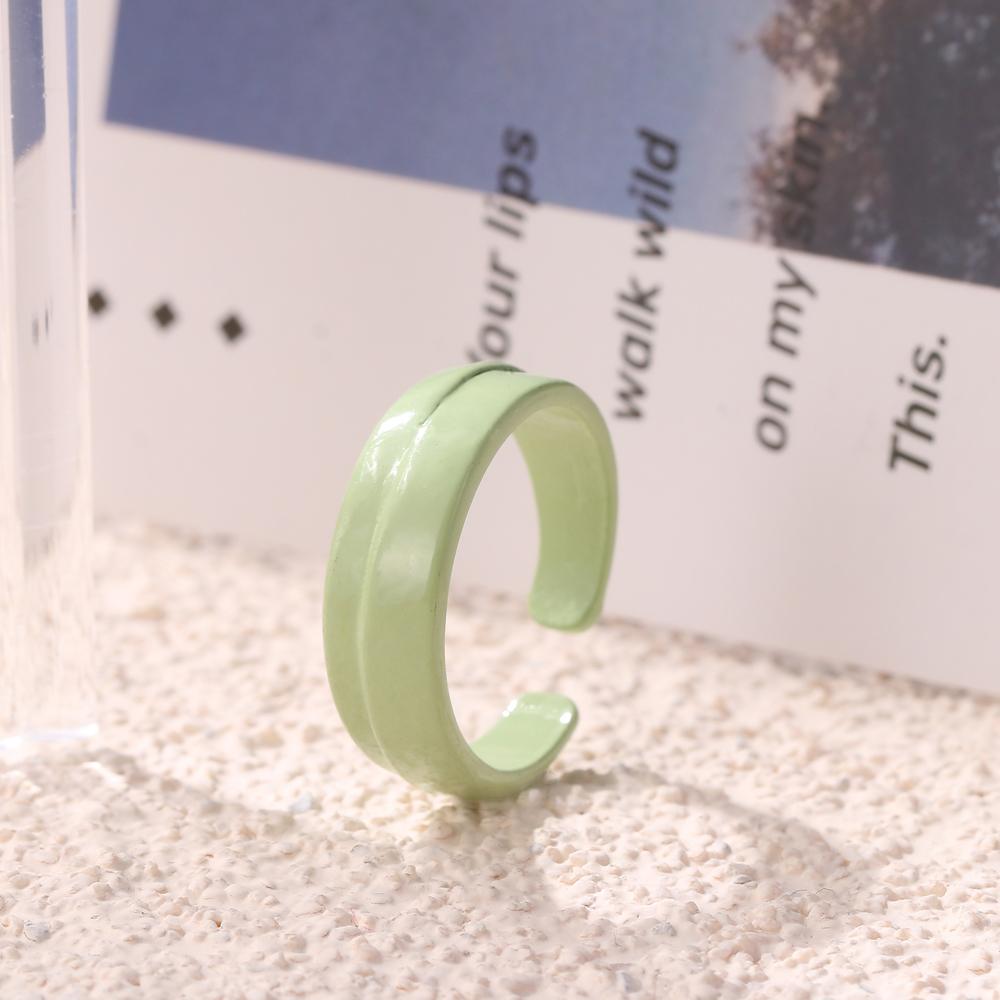 Регулируемое кольцо цвета макарон в стиле ретро, ​​простое модное кольцо, темпераментное женское кольцо в стиле панк, трендовые ювелирные изделия