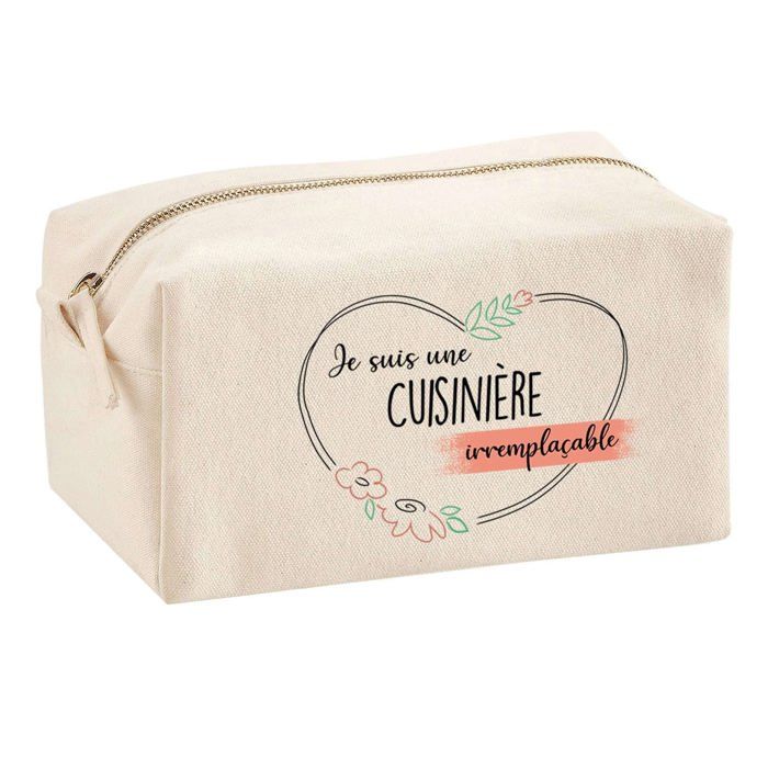 Trousse multifonction Cuisinière Irremplaçable Cadeau Anniversaire Noël Collègue Idée Original | Trousse Scolaire Fournitures Bureau