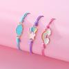 3pcs Kids Bracelets Cute Cartoon Heart-shape Rainbow Bracelet For Girls Gifts