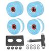 PATIKIL Roller Skate Wheel Set 4Pcs 65mm 78A Light Up Skateboard Cruiser Wheel Set with Bearing Track Tool Kit for Outdoor Quad Skating Blue