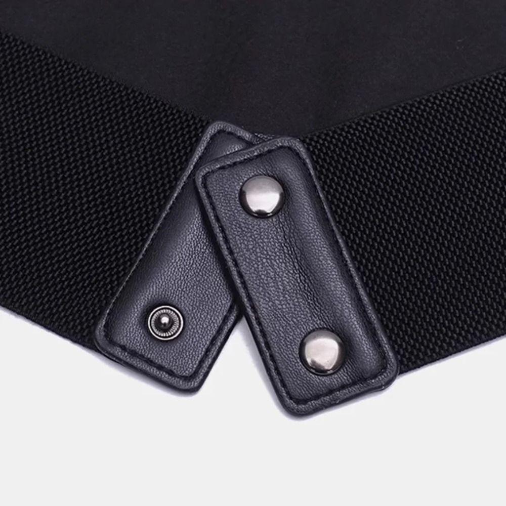 PU Leather Lace Wide Belt Elastic Corset Belt Y2K Women's Belt Dress Accessories
