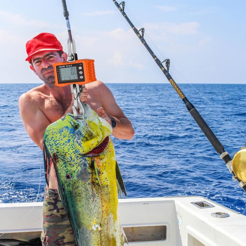 Цифровые крановые весы, 1000 кг / 2204 фунта, промышленные крановые весы с ЖК-подсветкой и возможностью изменения единиц измерения/удержания данных/тарирования/обнуления