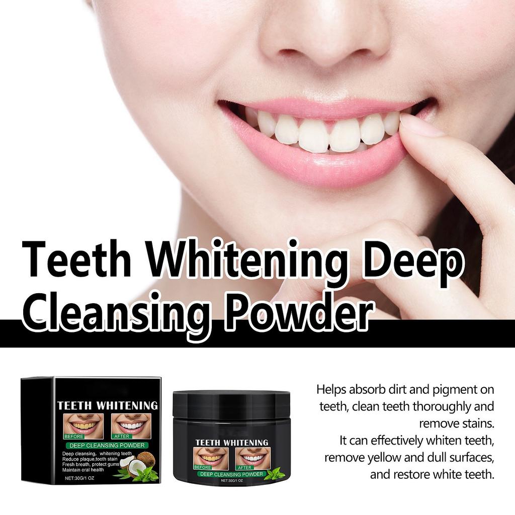 Teeth Whitening Powder Stain Remover Oral Cleaning Fresh Breath Tooth Powder