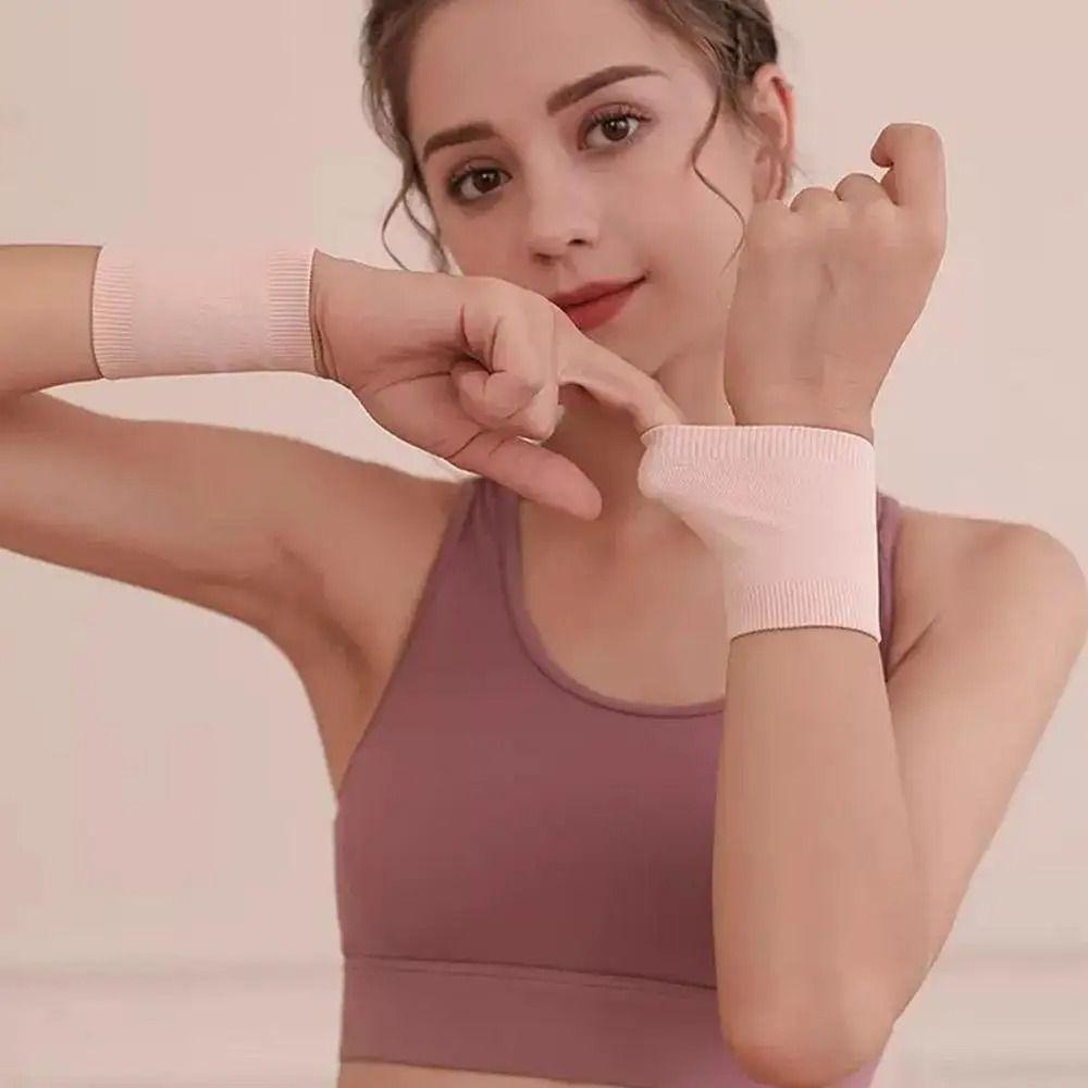 1 пара легких спортивных фитнес-браслетов для вязания, йоги, эластичных запястий, фитнеса