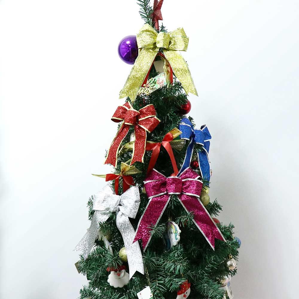Pendant Bowknot Christmas Bows Xmas Party Supplies Home Decor Ribbon Bows Christmas Tree Ornaments