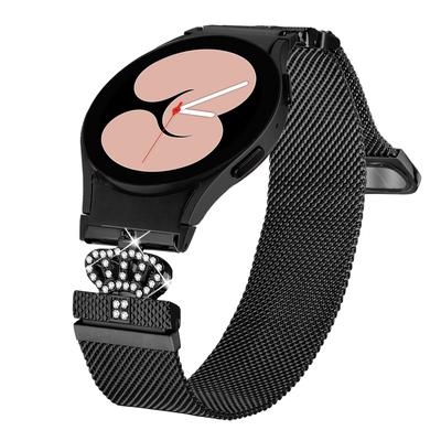 Для Samsung Galaxy Watch6/Watch6 Classic Миланский ремешок с быстросъемным коннектором Застежка-корона Нержавеющая сталь с гальваническим покрытием