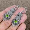 Peridot Gemstone Handmade 925 Sterling Silver Jewelry Earring 2.25" KKG-760