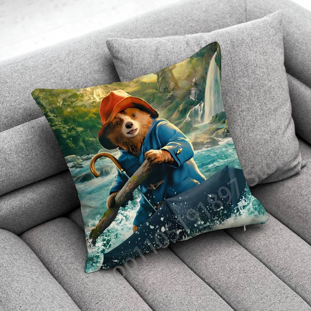 London P-Paddington Bear Throw Pillow Case For 30X30Cm 40X40Cm 45X45Cm 50X50Cm 55X55Cm Square Sofa Pillowcase Shell