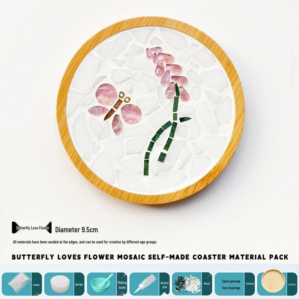 DIY Handmade Mosaic Coaster Kit for Students - Perfect for Kindergarten Activities and Halloween Crafting