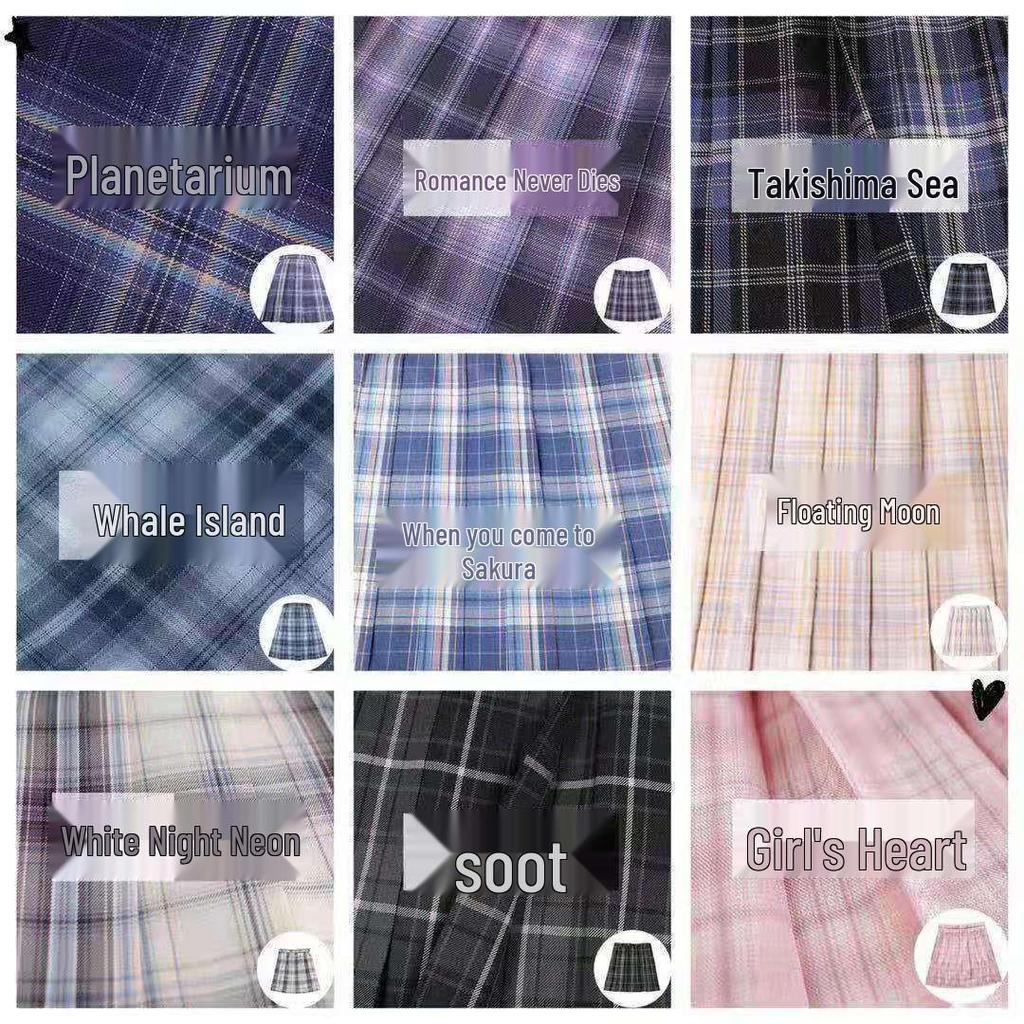 Japanese Sailor Suit Skirt: Spring/Summer Pleated Academic Uniform Set