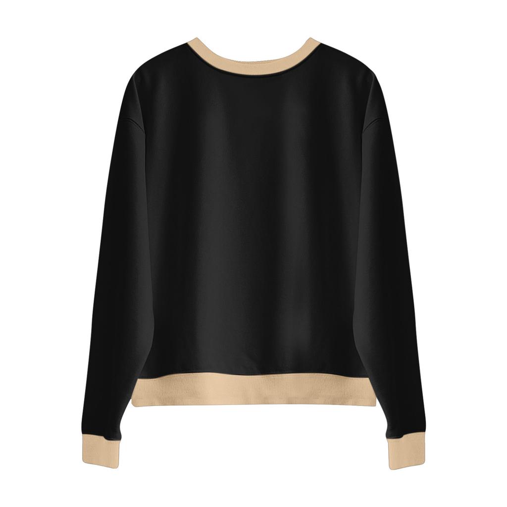 Женская толстовка с цветными блоками и воротником, негабаритная рубашка с длинными рукавами, повседневный пуловер, верхняя одежда