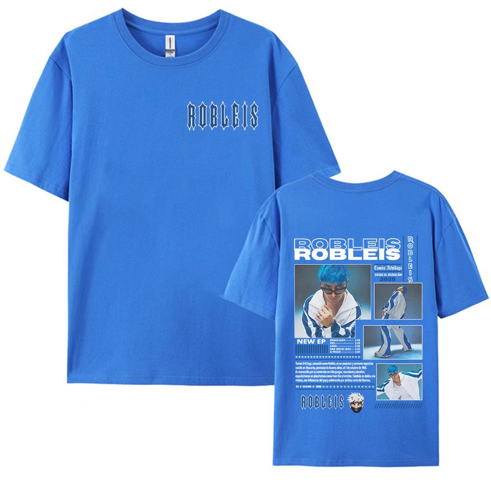 Rapper Robleis Album Tour 2025 Cover Tee Shirt Men Women Summer Harajuku High Street Oversized Tshirt Pop Music Cotton T Shirts