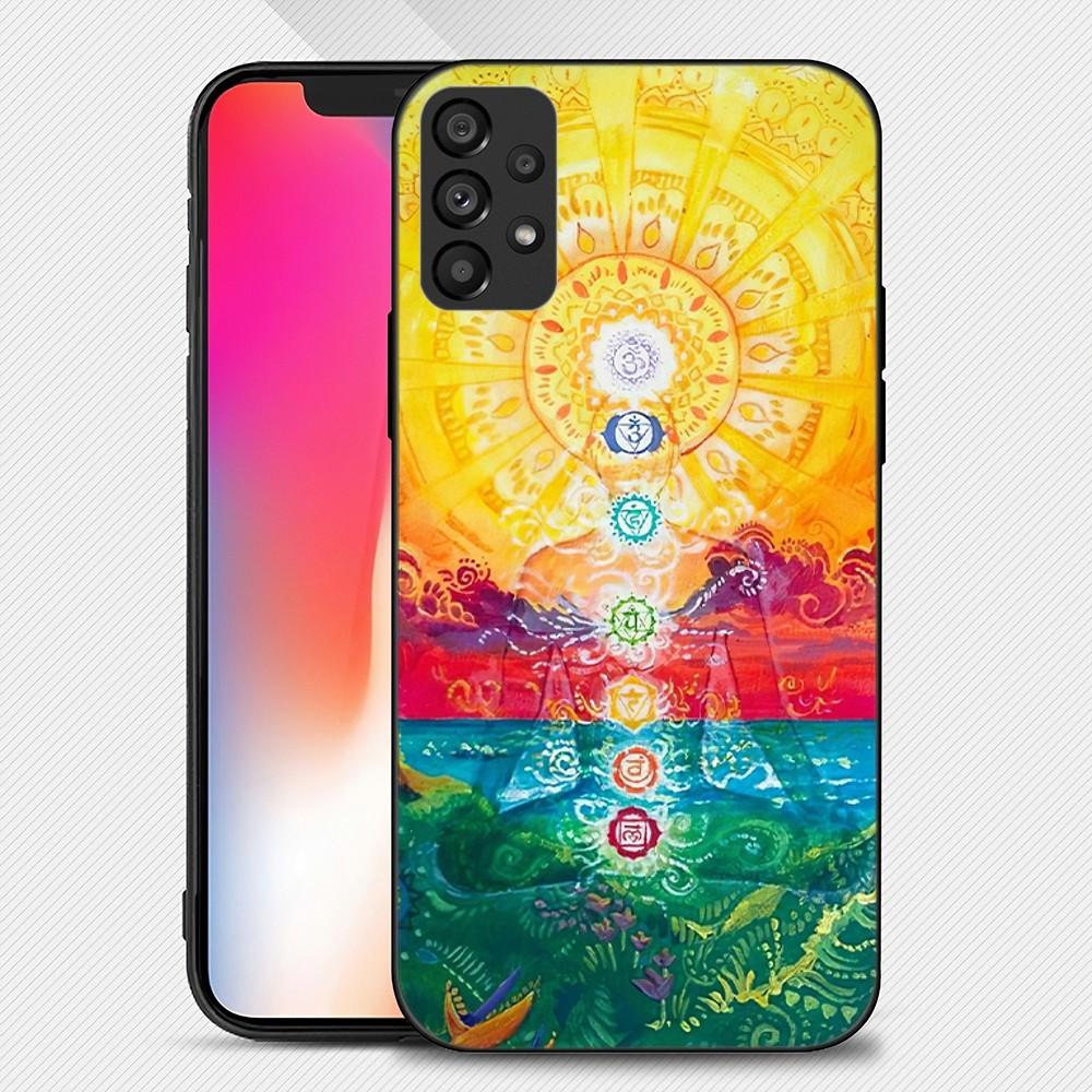 The Mandala Chakra Insist Yoga Phone Case For Samsung Galaxy S22 S23 Ultra S21 S20 FE Plus Note 20 Soft Cover