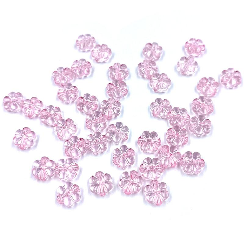 Креативные модные украшения 10 мм 20 шт. Акриловые бусины Браслет Прозрачный отдел изготовления аксессуаров 10 мм Цветочная бусина DIY Разноцветная прокладка для цветов