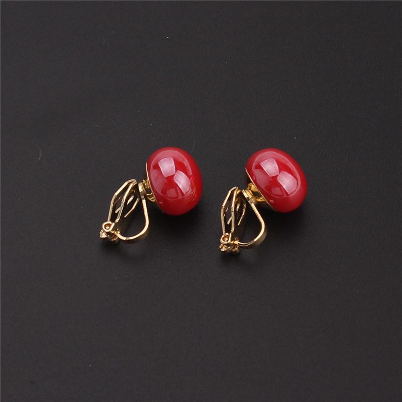 Корейский стиль, имитация жемчуга, форма бусин таро, клипса на серьгу для женщин, мода, милые серьги без проколов, оптовая продажа с фабрики