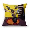 Modern Bright Color Still Life Flower Vase Oil Painting Cotton Linen Sofa Throw Pillow Case Home Decoration Cushion Cover