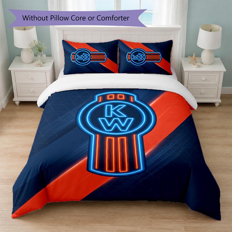 Kenworth Print 3Pcs Bedding Set Duvet Cover With Two Pillowcases Soft Bed Linen For Household Bedroom