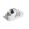 Adidas Neo GRAND COURT Abrasion Resistant Low top Skateboard Shoes White Gold Infant And Toddler FZ3528
