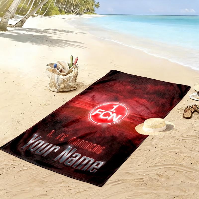 Name Custom 1.FC Nürnberg Print Beach Towel, Large Soft Quick Dry Towel for Beach Camping Swimming