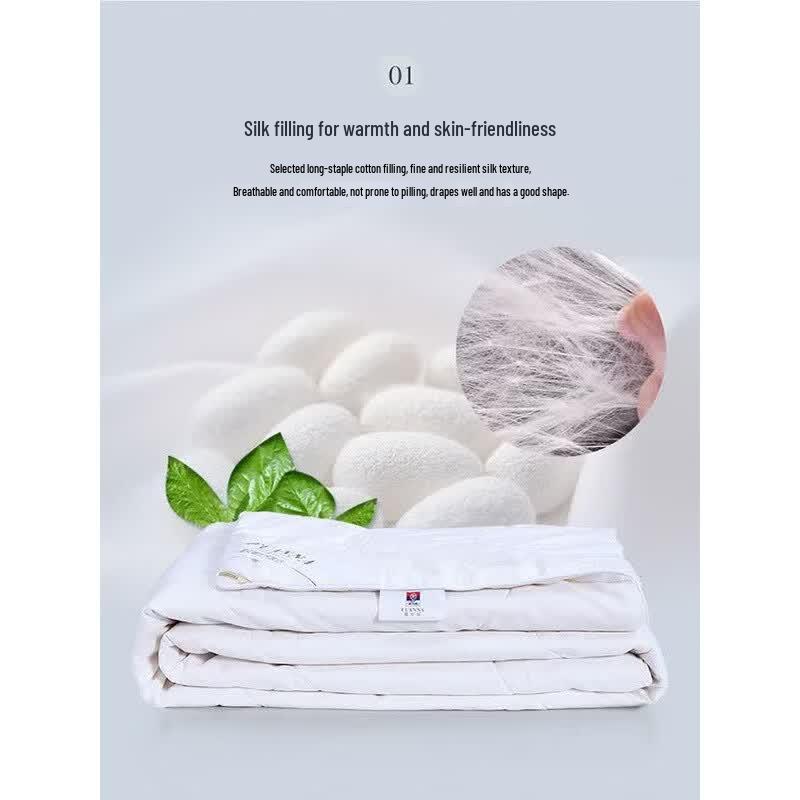 FUANNA Pure Cotton Cover Mulberry Silk Quilt