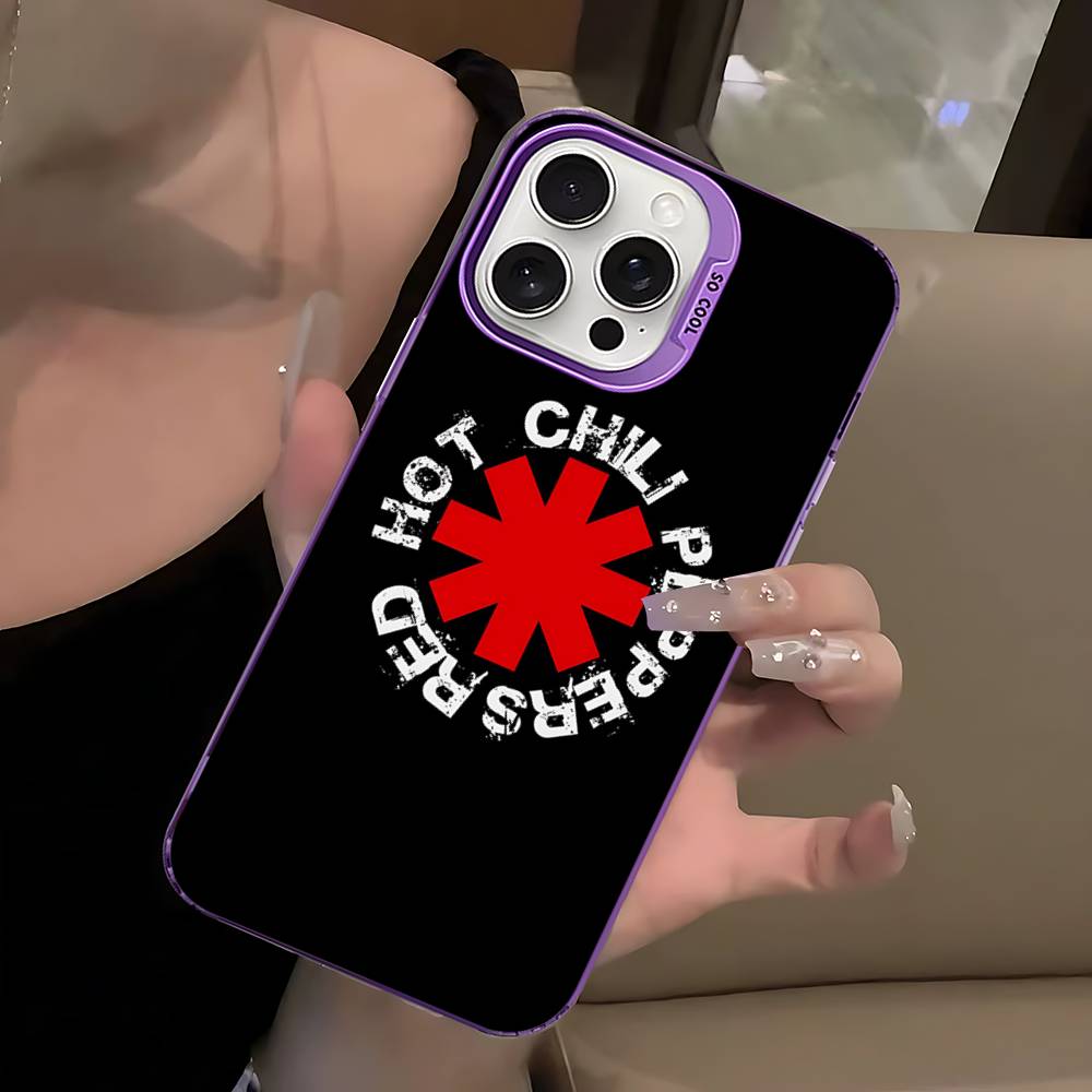 Чехол для телефона группы Red Hot Chili P-Peppers Цвет Серебристый Корпус Для IPhone 17 16 15 14 13 12 11 Pro Max Plus