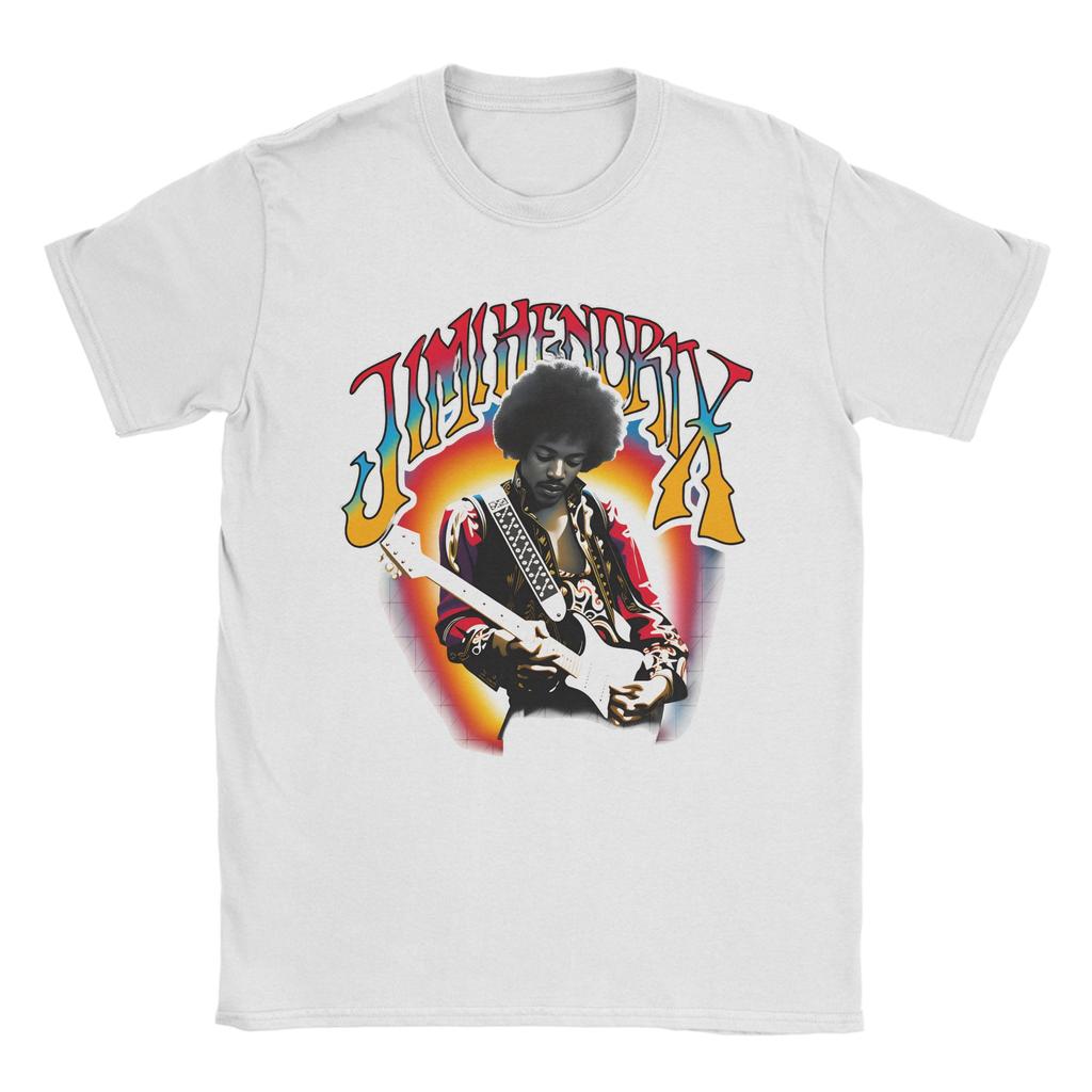 Jimi Hendrix T Shirt for Men 100 Cotton Novelty TShirts Crew Neck Tees Short Sleeve Tops Graphic