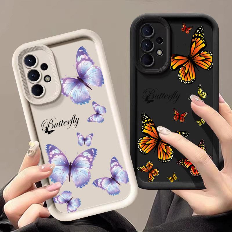 Beautiful Butterfly Case For Samsung Galaxy A55 5G Case A35 A13 A54 A53 A52 A34 A33 A32 A21S A14 A23 A24 A12 A51 A71 Phone Cover
