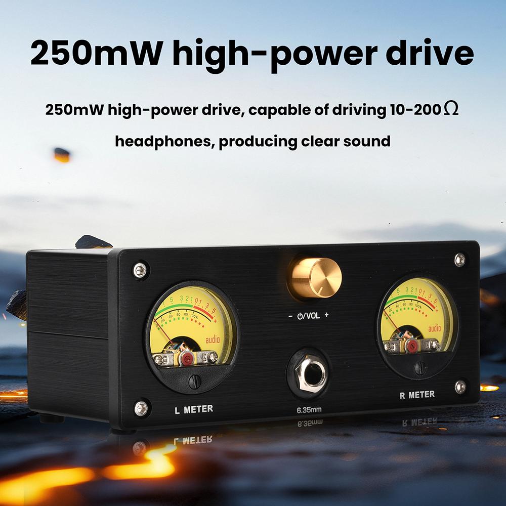 Xz-U6Pro Комбинированный усилитель для наушников и VU-метр Hi-Fi Аудио Стереоусилитель с линейным стабилизированным блоком питания для кристально чистого звука