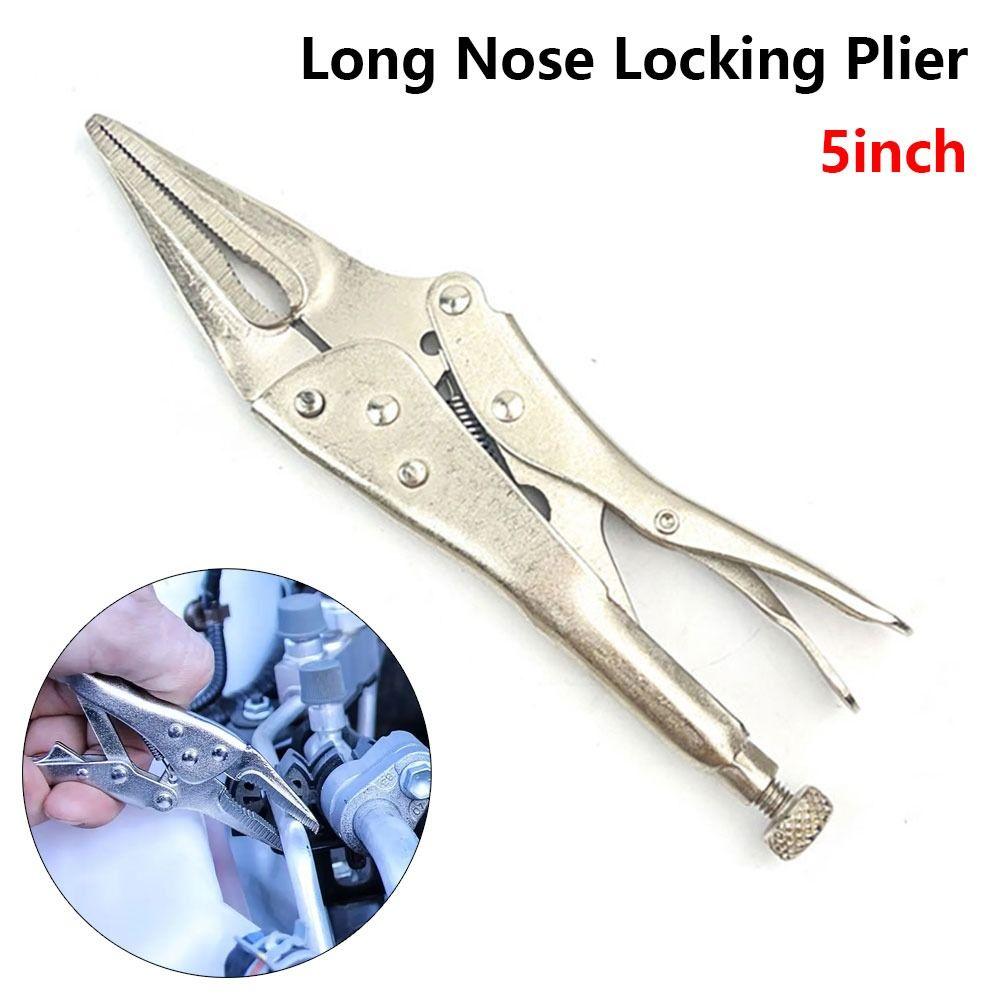 1Pcs Long Jaw Long Nose Locking Pliers 5 Inch Repair Hand Tool For Nuts Bolts Repair