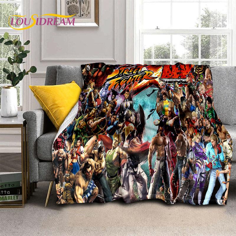 Последние Ретро Игры Street Fighter SF Мягкие Одеяла, Теплое Пледное Одеяло Удобное Одеяло для Пикника Кроватей Дивана Домашней Спальни