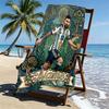 Custom Name Personalized Lionel Messi Print Beach Towel, for Trip Camping Beach Party Home Decor, Birthday Gift for Family & Friends