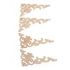 4Pcs Wood Corner Applique Decorative Carved Corner Onlay Applique for Cabinet Door Bed Wardrobe