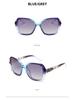 Oversized Polarized Square Sunglasses with Diamond Cut Edge for UV Protection - European & American Style