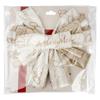 Decorative bow for Christmas tree, cream and gold, 130x33 cm