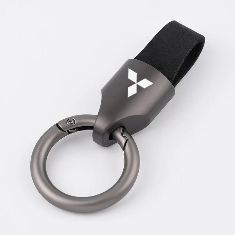 Cxbkdv1 Роскошный Мужской Женский Кожаный/Металлический Брелок Модный Брелок Держатель Кольца для Ключей Для Mitsubishi Outlander Lancer 9 10 Pajero L200 EX