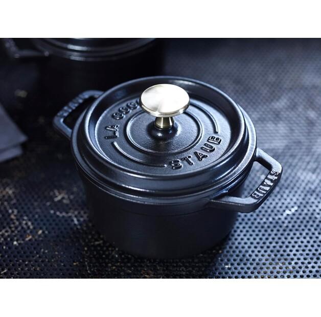 Кокотница Zwilling Staub, круглая, 14 см, чёрная, 800 мл (40509-476-0)