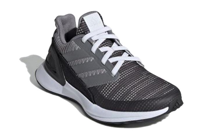 adidas Кроссовки для бега Rapidarun с амортизацией, низкие, для детей, темно-серые, детские G27309