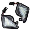 2Pcs Side Mirror Puddle Light No Error Bright Clear Lens Canbus Car Lamp LED Assembly White For Skoda Superb Mk2 Octavia A5 A7