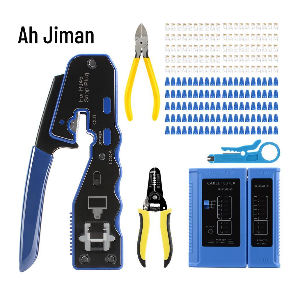 Одноразовый кримпер Ajiman 8P для сетевого кабеля Cat5e/Cat6 с сквозными отверстиями под коннектор